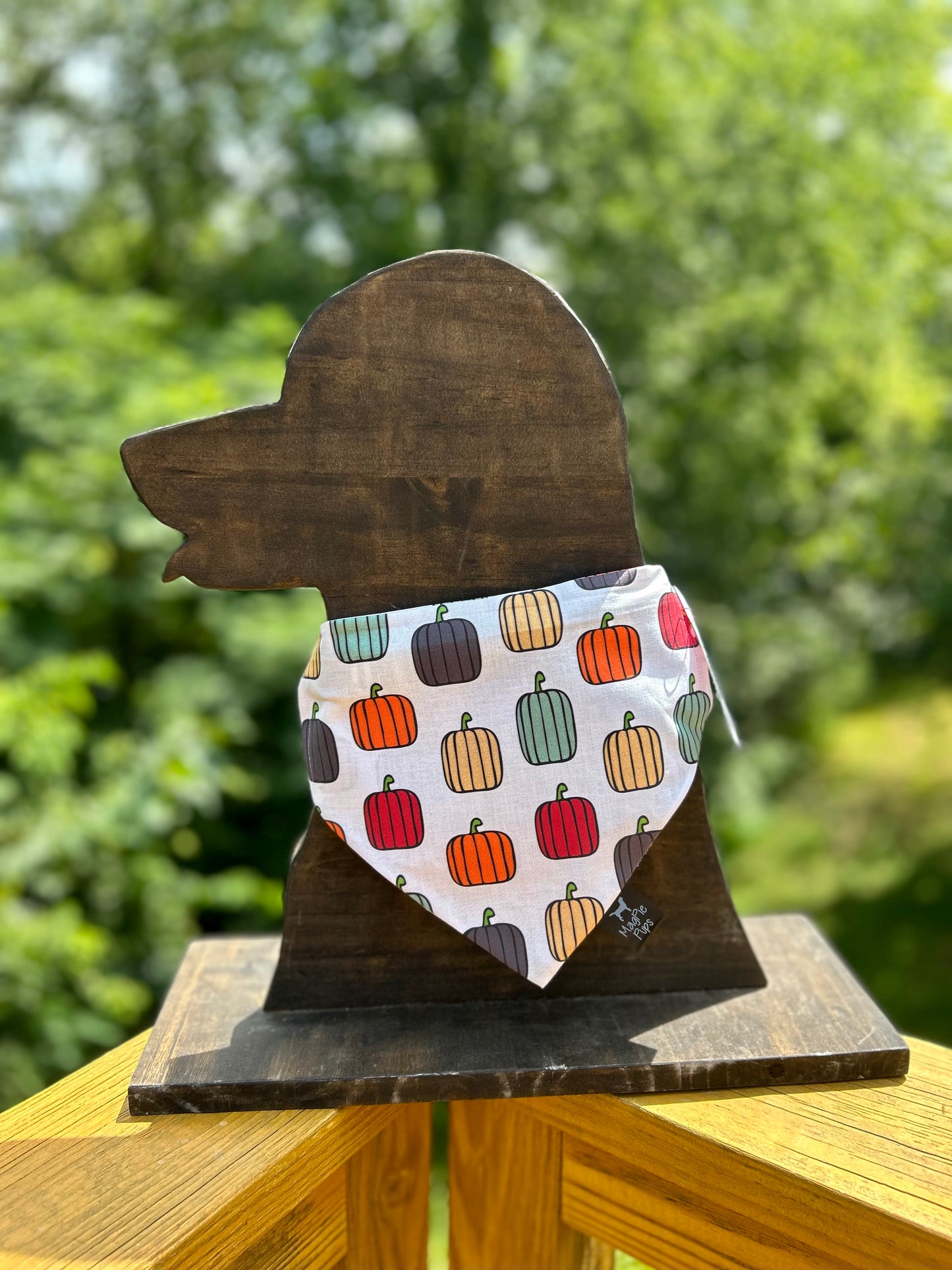 Multi Colored Pumpkins Over the Collar Dog Bandana