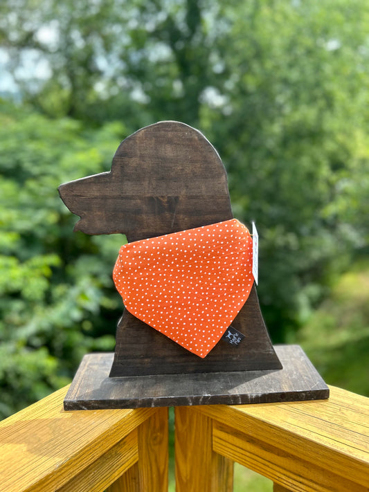 Orange Fall Dots Over the Collar Dog Bandana