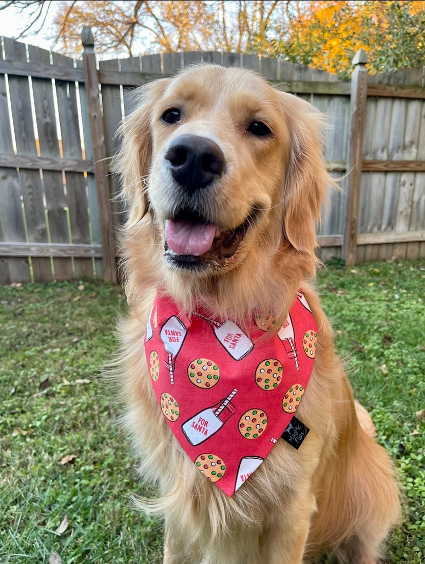 Milk and Cookies for Santa Dog Bandana