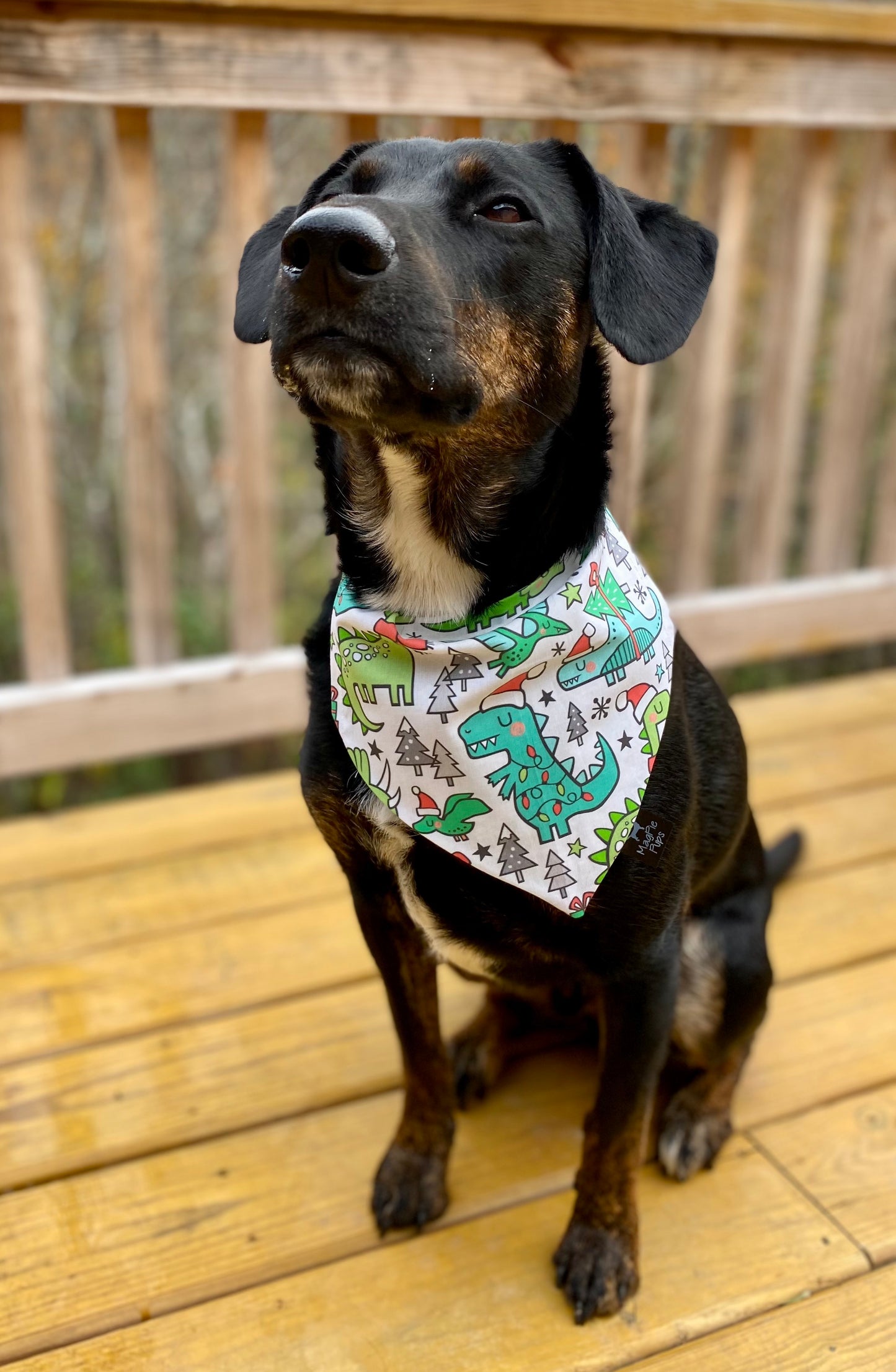 Christmas Dinosaurs Dog Bandana