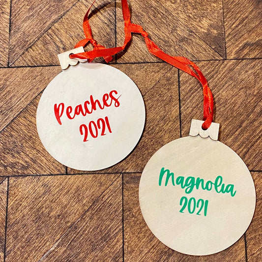Traditional Round Shaped Christmas Ornament