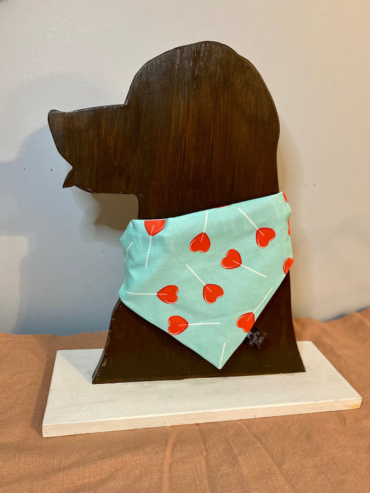 Valentines Heart Suckers Dog Bandana