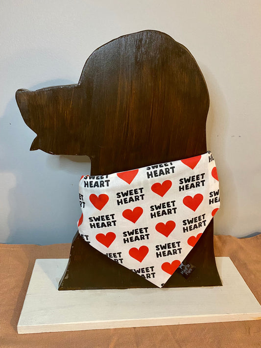 Sweet Heart Dog Bandana