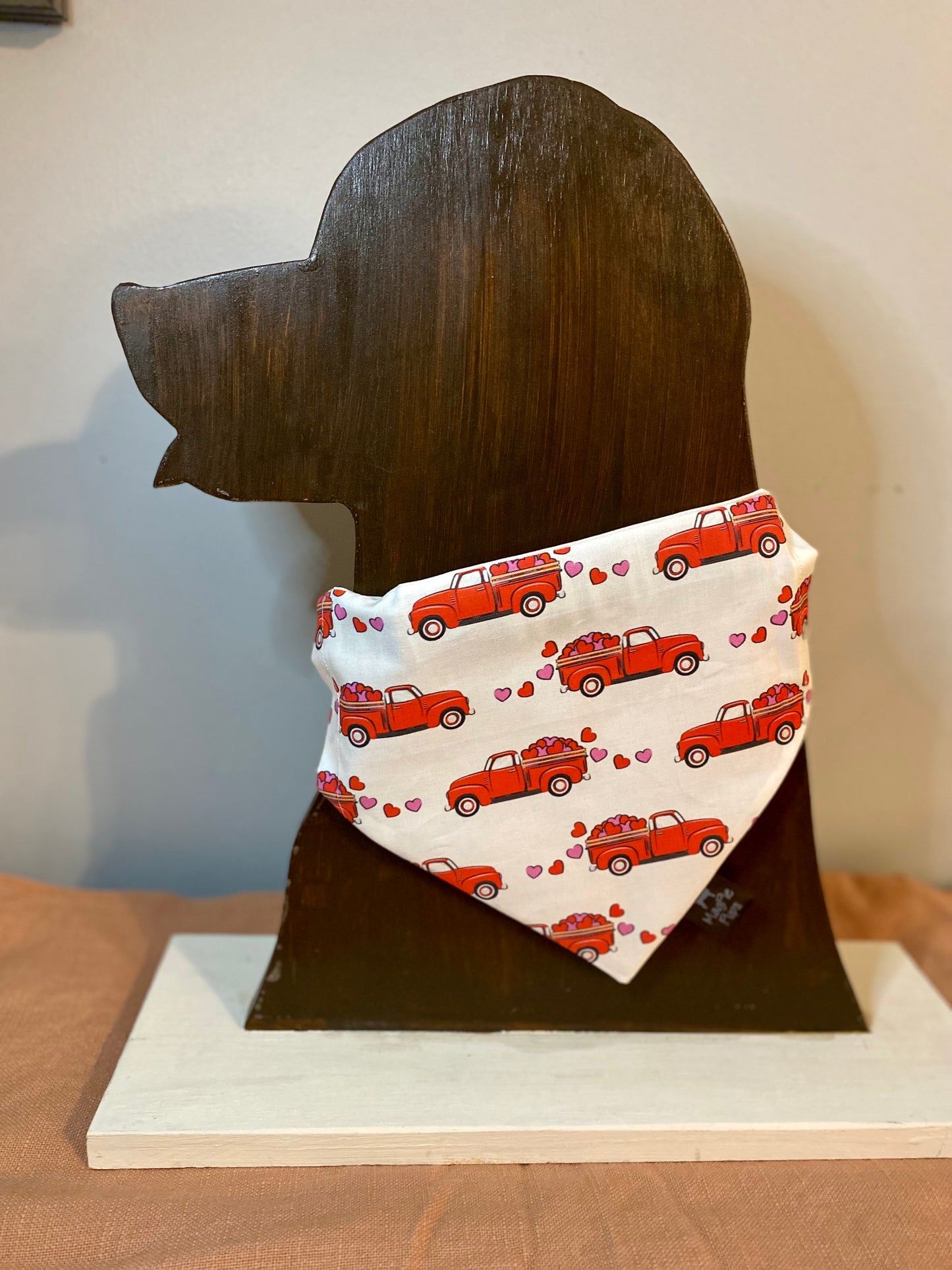 Valentine's Trucks Dog Bandana