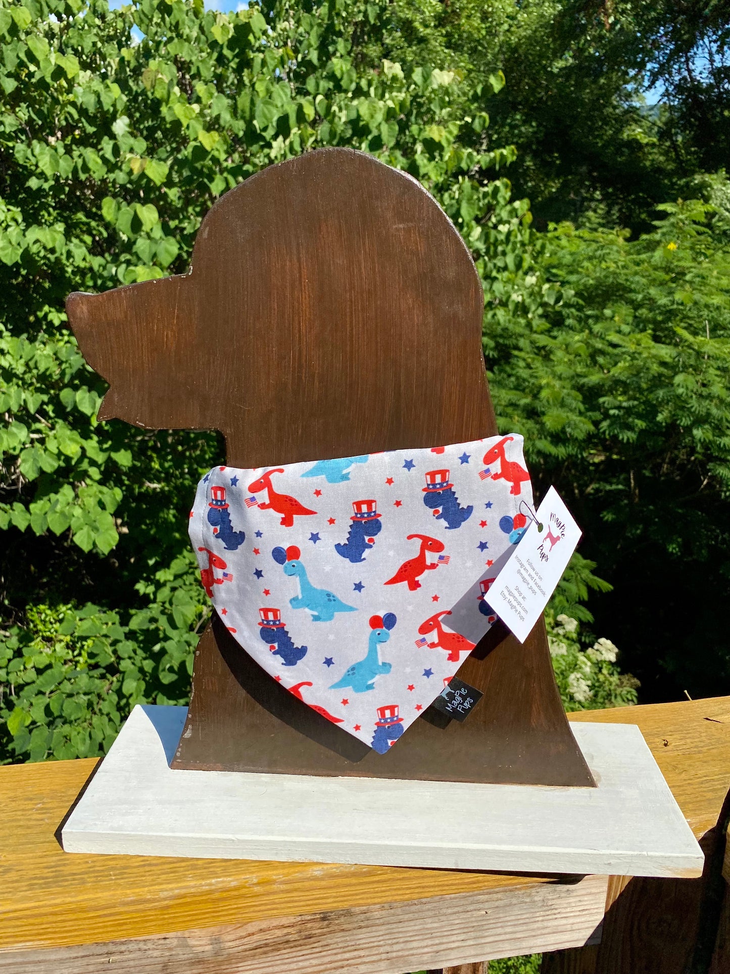 Patriotic Dinosaurs Bandana