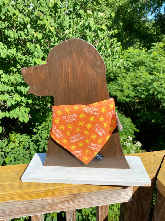 Orange Suns Out Tongues Out Bandana