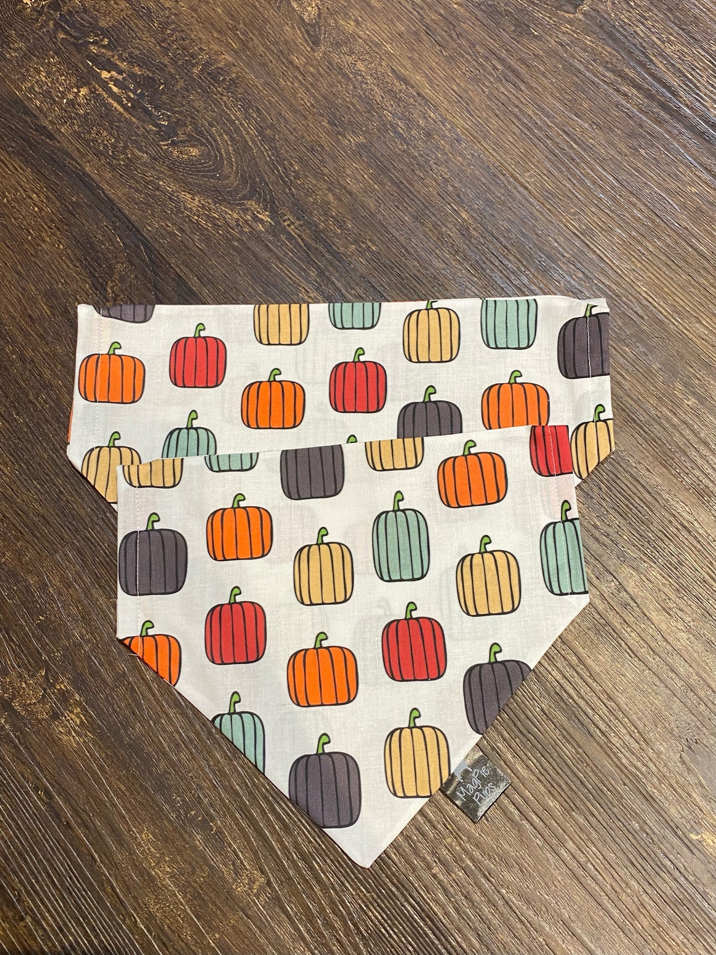 Multi Colored Pumpkins Over the Collar Dog Bandana