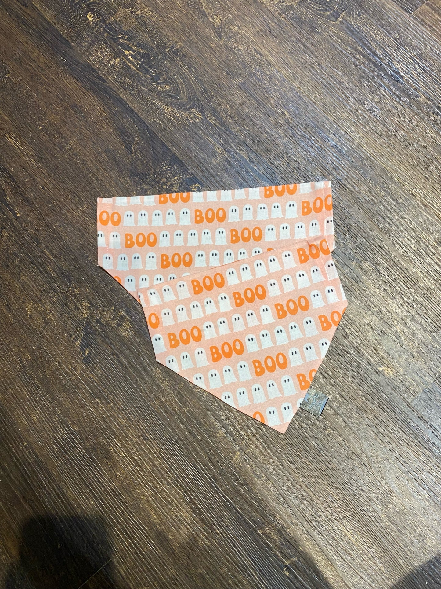 Orange Boo Ghosts Over the Collar Dog Bandana